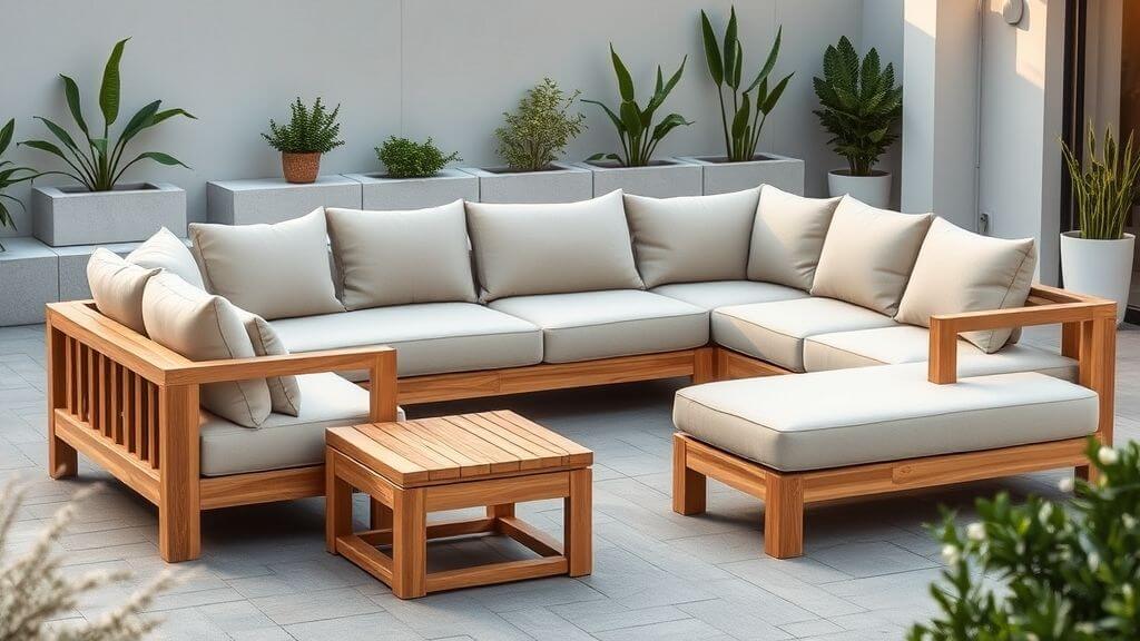 Modular Teak Sofa